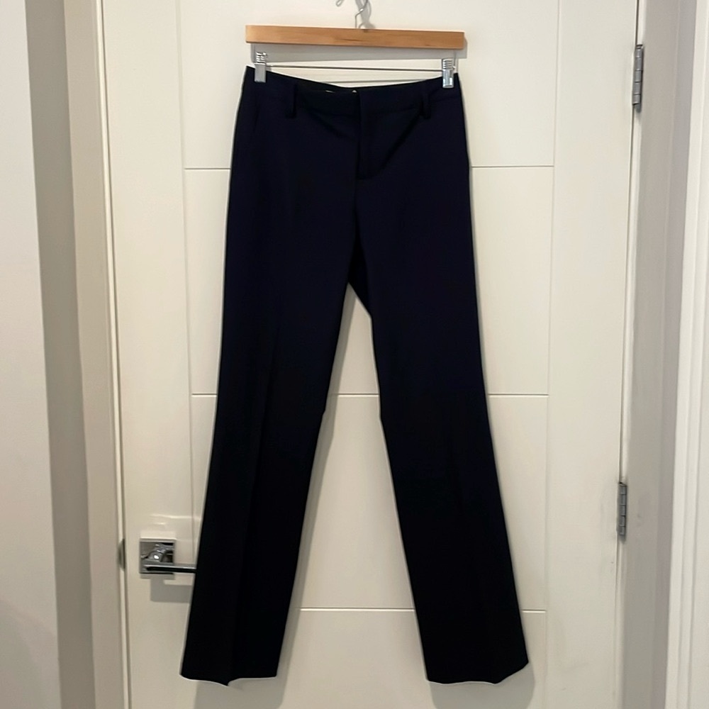 Zara Navy Mid Rise Dress Pants in Navy